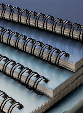 4pcs gradual blue A5 spiral notebooks with a total of 320 pa