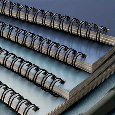 4pcs gradual blue A5 spiral notebooks with a total of 320 pa