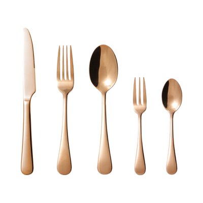 Stainless Steel Cutlery Rose Gold Plated Dessert Spoon Set