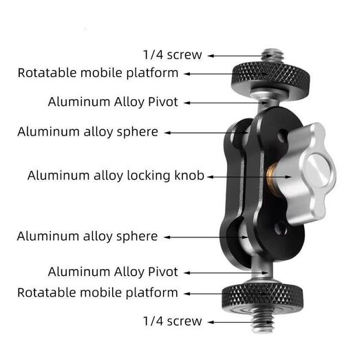 Aluminum Alloy Magic Arm Universal Adjustment 1/4 Interface