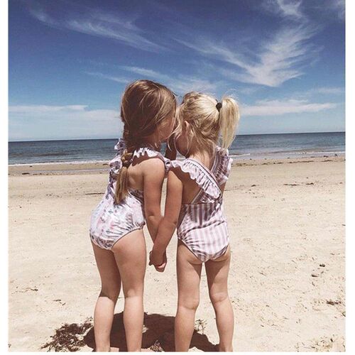 2~8Y Toddler Baby Girls Swimwear one piece Girls Swimsuit wi