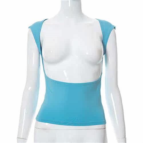 Womens multi-color bobby solid color reversible tops for