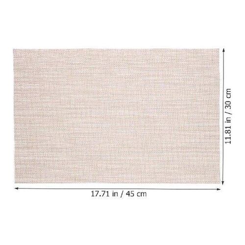 6 Pcs Mat Placemats Beige 2x2 Bulk Placemats Washable