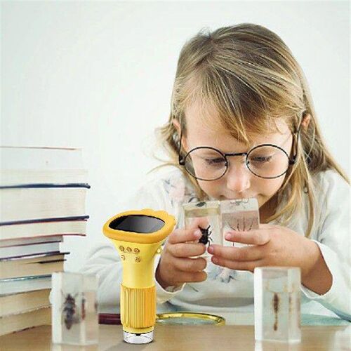 1000X Pocket Microscope for Kids with 8 LED Light Handheld