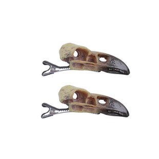 Halloween Crow skull hair clip Skull skull duck beak clip