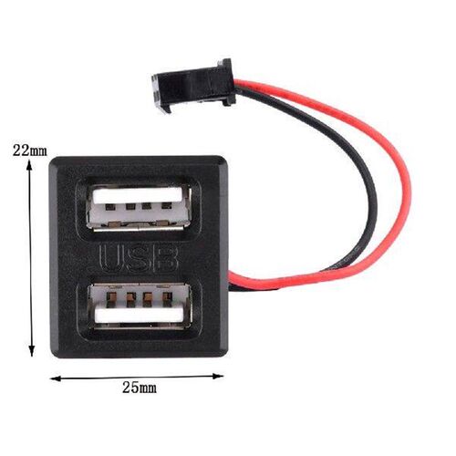 USB Socket Black Double-Layer Arc Straight Side Desk Lamp
