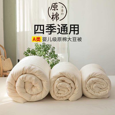 Class A baby grade raw cotton soybean quilt non-dyed pure co