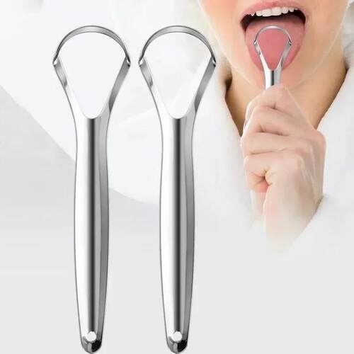 Reusable Stainless Steel Useful Tongue Scraper Cleaner Fresh
