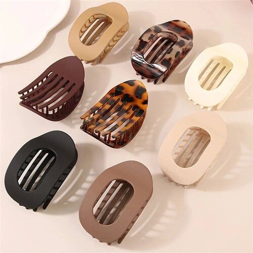 4Pcs/Set New Elegant Matte Acrylic Rounded Duckbill Hair Cli