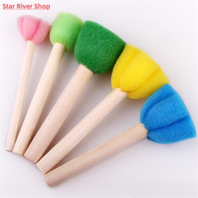 New 30pcs Children Sponge Paint Brushes Drawing Tools for Ch