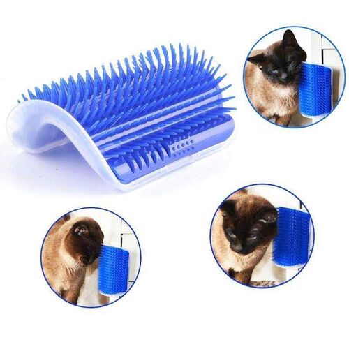 Pet Cat Comb Brush Wall Corner Massage Device Self Groomer w