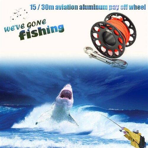 Scuba Diving Spool Finger Reel Double End Hook for Cave