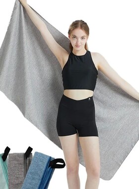 Microfiber Quick Dry Gym Towel Silver ION OdorFree Absorbent
