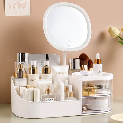 Organizer Drawers Plastic Cosmetic Storage Box Desk Make Up