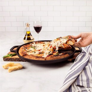 Cast Iron Pizza Baking Pan Stove Oven Grill Campfire