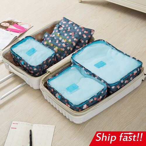 6pcs/set storage bags clothes travel packing waterproof big