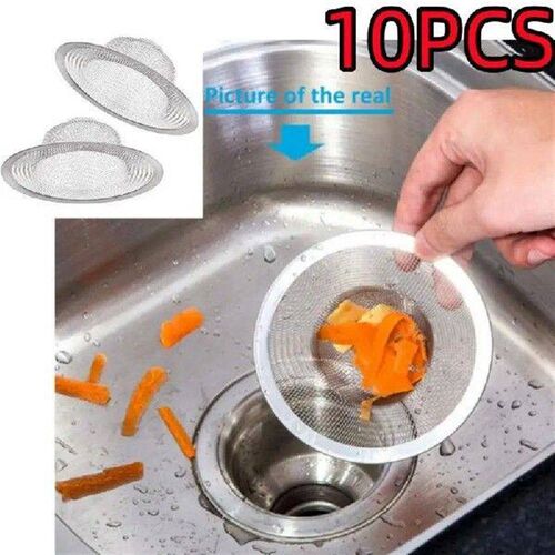 10/1x Stainless Steel Sink Filter Kitchen Bathroom Floor