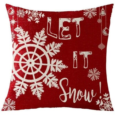 2025 New Year Christmas cushion cover Linen pillow covers Ho