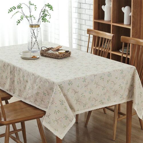 Bloom Table Cover with Lace,Customizable Blending Flower Tab