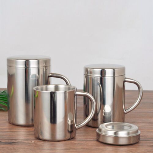 Double Wall Stainless Steel Coffee Mug Portable Cup Travel T