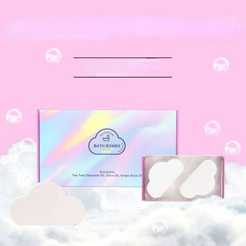 2 pcs Rainbow Cloud Bath Bomb Colorful Sea Salt Natural Hand
