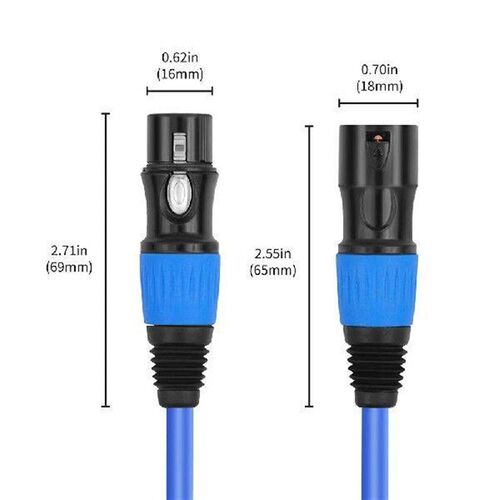 4/5/6 Pack XLR Cable 1/1.8M Male To Female XLR Male To
