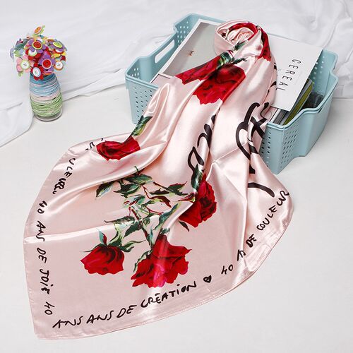 2023 Silk Shawl Square Scarf For Women Print Headband Foular