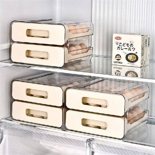 Refrigerator Egg Organizer Egg Holder For Fridger 2-Layer