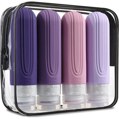 90ml/Set Silicone Travel Cosmetics Bottles Empty Squeeze Con