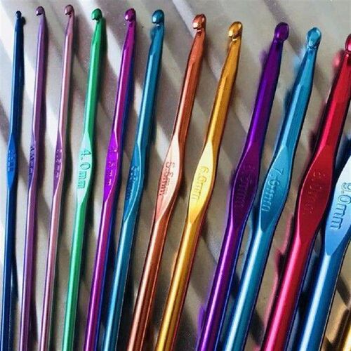 8Pcs 2-5.5mm Metal Knitting Needles Different Size Aluminum