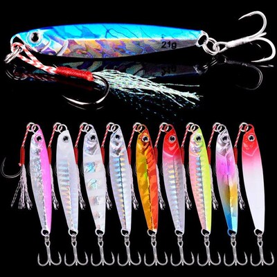 Aorace 10Pcs Super Quatity Metal Casting Jig 7g-10g-21g-28g