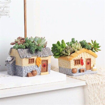 Farmhouse Succulent Pot Bonsai Container Decorative Flower