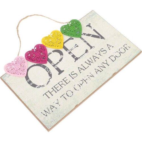 Wooden Open Signs Store Hanging Sign Vintage Business Decor