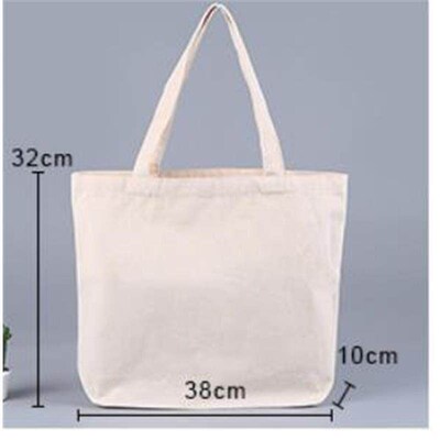 1X Canvas Eco Natural Plain Cotton Shopper Shoulder Tote Bag