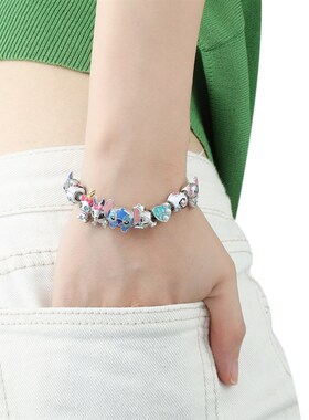 Charm Bracelet Lilo and Stitch Jewelry for Women Kids