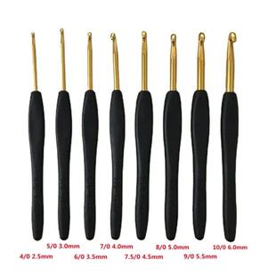 2.5-6mm 8pcs Crochet Hook Set Soft Handle Stitches Handmade