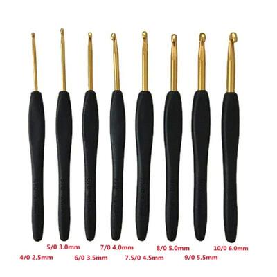 2.5-6mm 8pcs Crochet Hook Set Soft Handle Stitches Handmade
