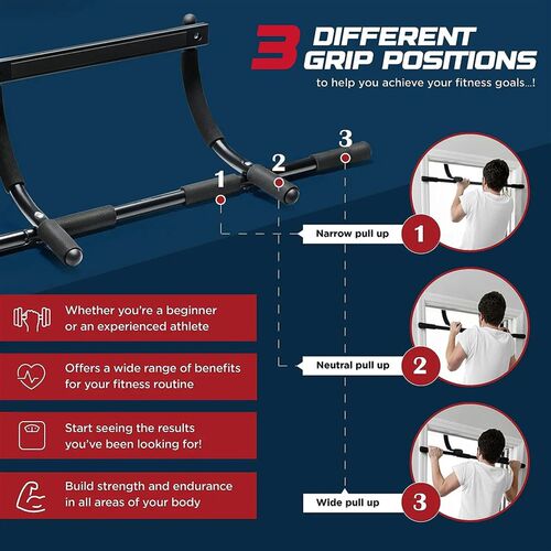 Pull Up Bar Doorway Heavy Duty Chin Up Bar Trainer Portable