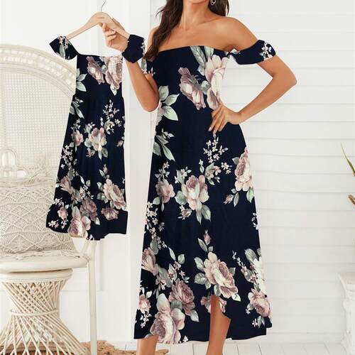 Mother and Daughter Matching Dress 2023 Summer Family Clothe