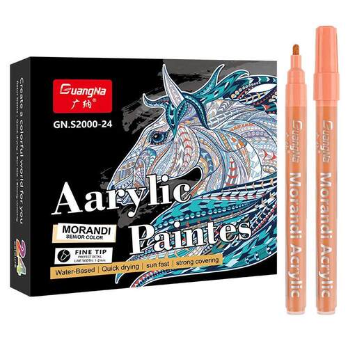 12/24/36 Colors Morandi Acrylic Paint Marker Pen Set Ceramic