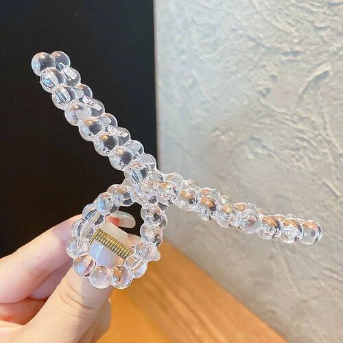 3pcs 4.5-inch large clear claw hairpin, suitable for women a
