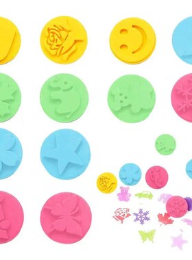 Cartoon Kids Seal Toddler Stamp Kits Assorted Stamps Flower