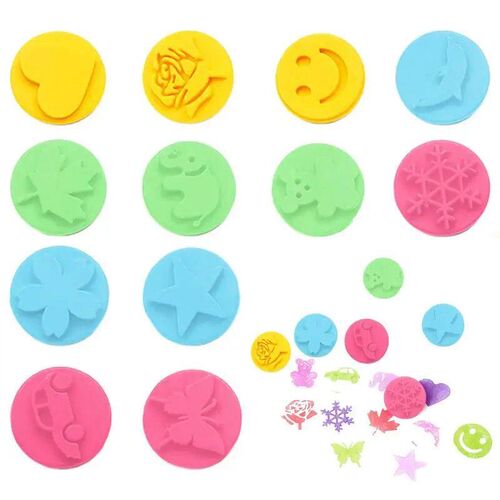 Cartoon Kids Seal Toddler Stamp Kits Assorted Stamps Flower