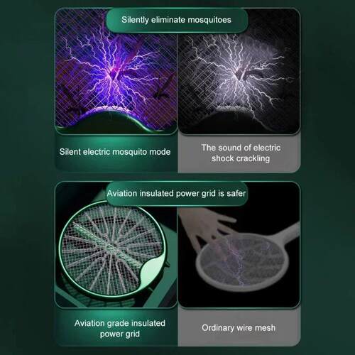 1pc 3000V Electric Mosquito Racket Mosquito Killer Lamp USB