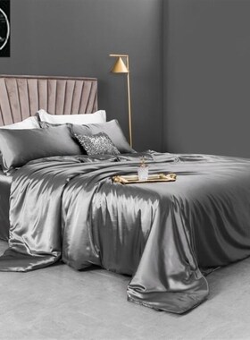Stain Silk Bedsheet Fitted Set Bed Sheet Duvet Cover Bedding