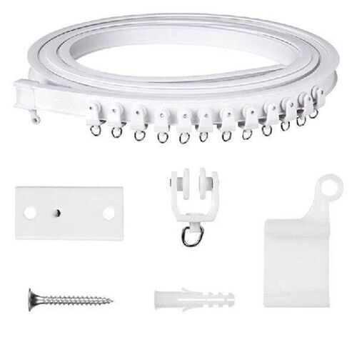 5 Meter White Curtain Rails with Flexible Designs and