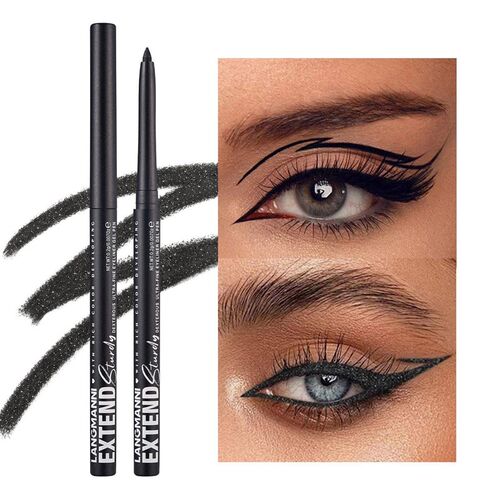 Matte Glitter Gel Eyeliner Pencil Smooth Waterproof Blue Pur