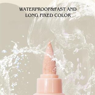 24 Colors Skin Tone Acrylic Paint Pens, Brush Tip Paint Mark