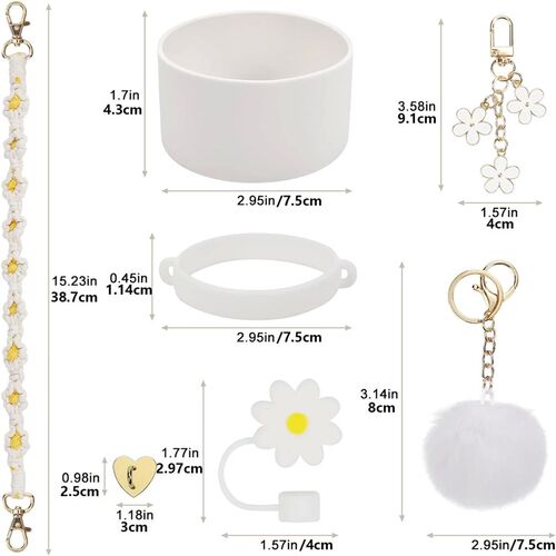 7Pcs for cup accessory set includes 1 water bottle h