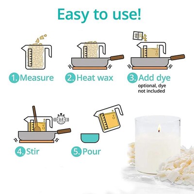 Natural Soy Wax For DIY Handmade Candles Crafts 100% Additiv